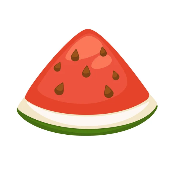 Skiva röd saftiga vattenmelon — Stock vektor