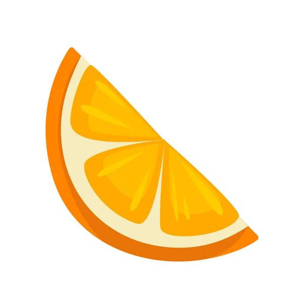 Fatia de laranja madura — Vetor de Stock