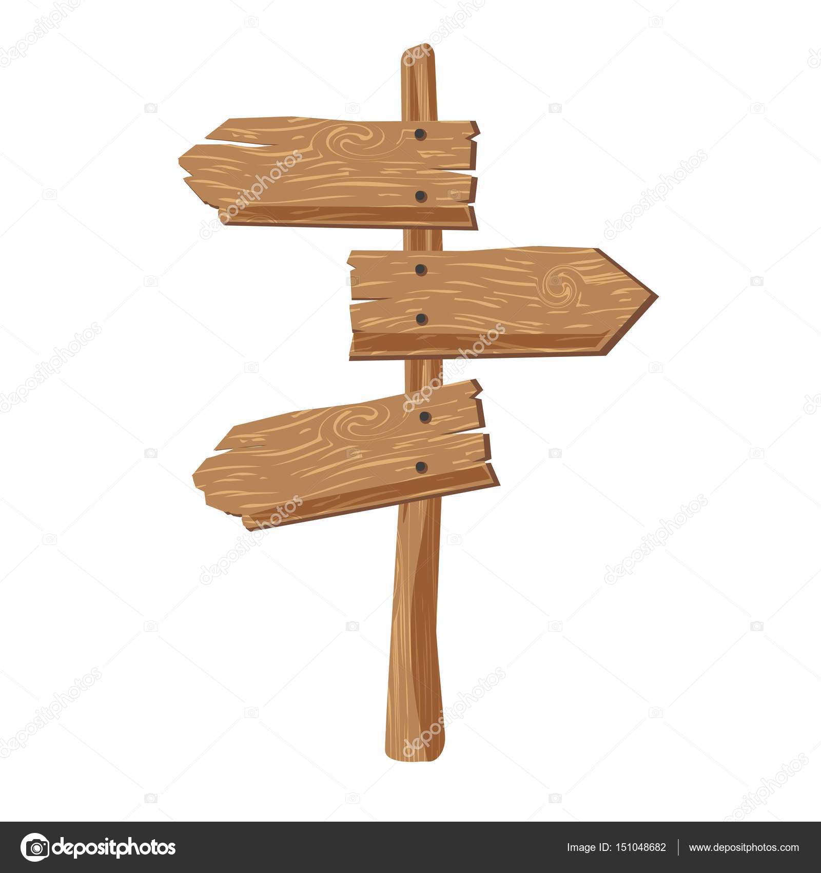 Three indexes showing in different directions attached on wooden stick  Stock Vector Image by ©Sonulkaster #151048682