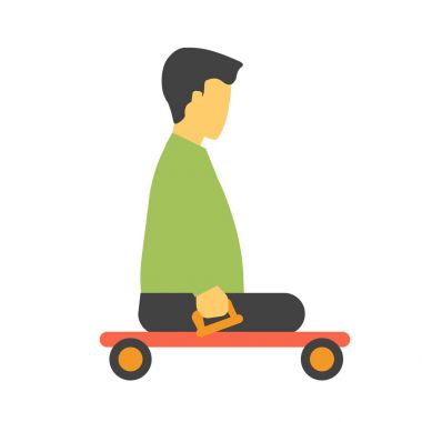 Footless kişi üzerinde beyaz vektör izole Engelli arabası taşıma