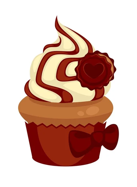 Ορεκτικές σοκολάτα cupcake — Διανυσματικό Αρχείο