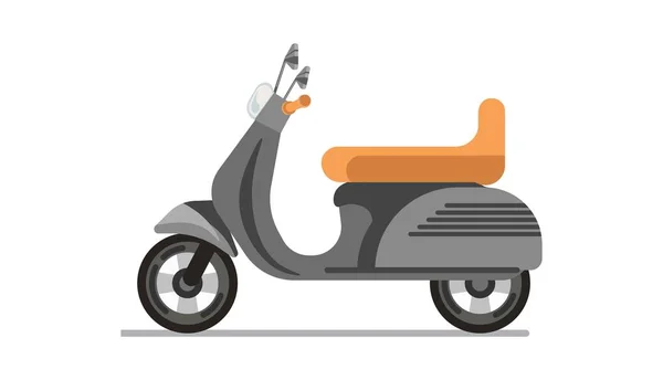 Scooter ou moto isolé sur illustration vectorielle blanche . — Image vectorielle