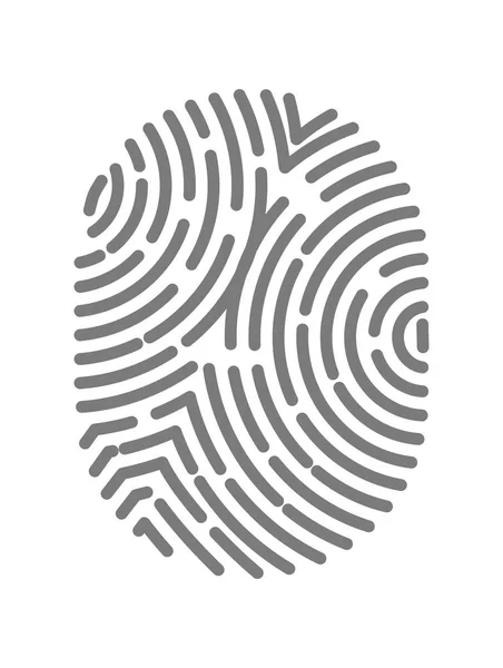 白い背景で隔離の環状線標識指紋タイプ — ストックベクタ