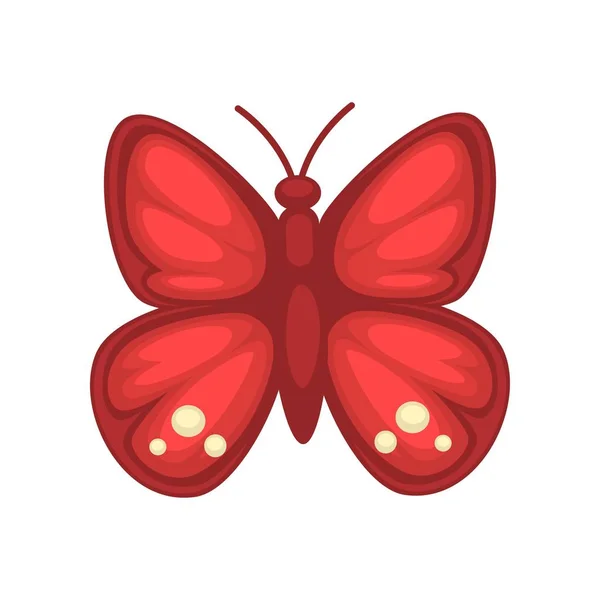 Mariposa roja pequeña — Vector de stock