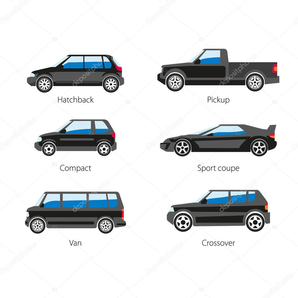 Different types of vehicles