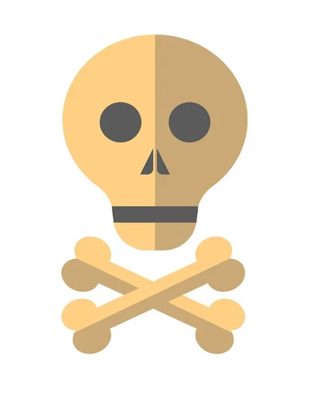 Crâne et os croisés — Image vectorielle