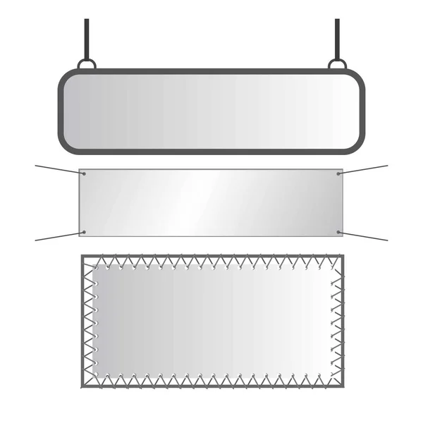 Signos de metal gris — Archivo Imágenes Vectoriales