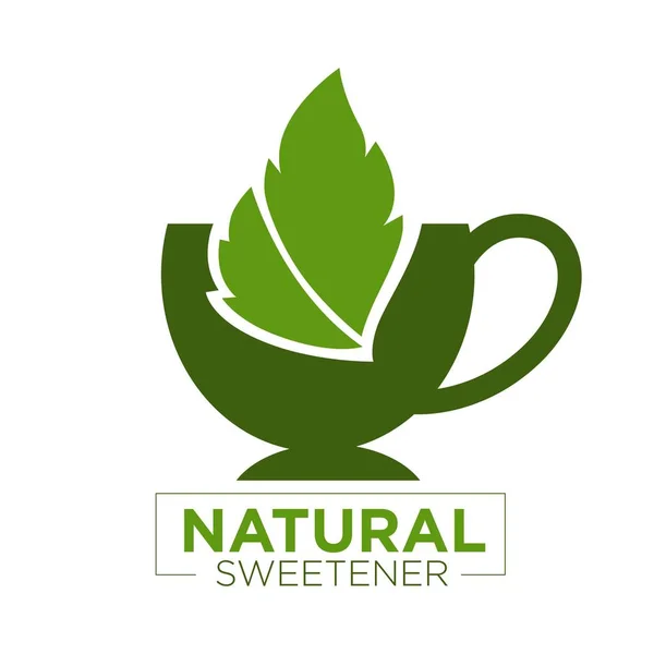 Naturligt sötningsmedel logotyp — Stock vektor