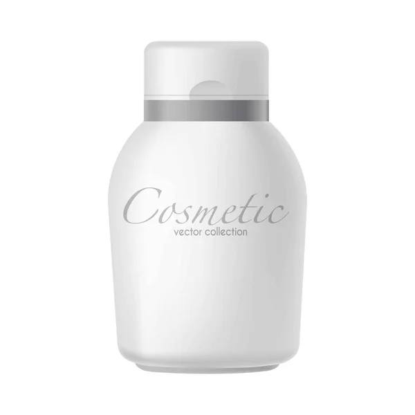 Plastic jar with cosmetics — Stock Vector