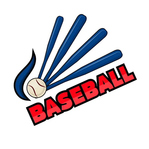 Beyzbol sopaları ve bir top — Stok Vektör