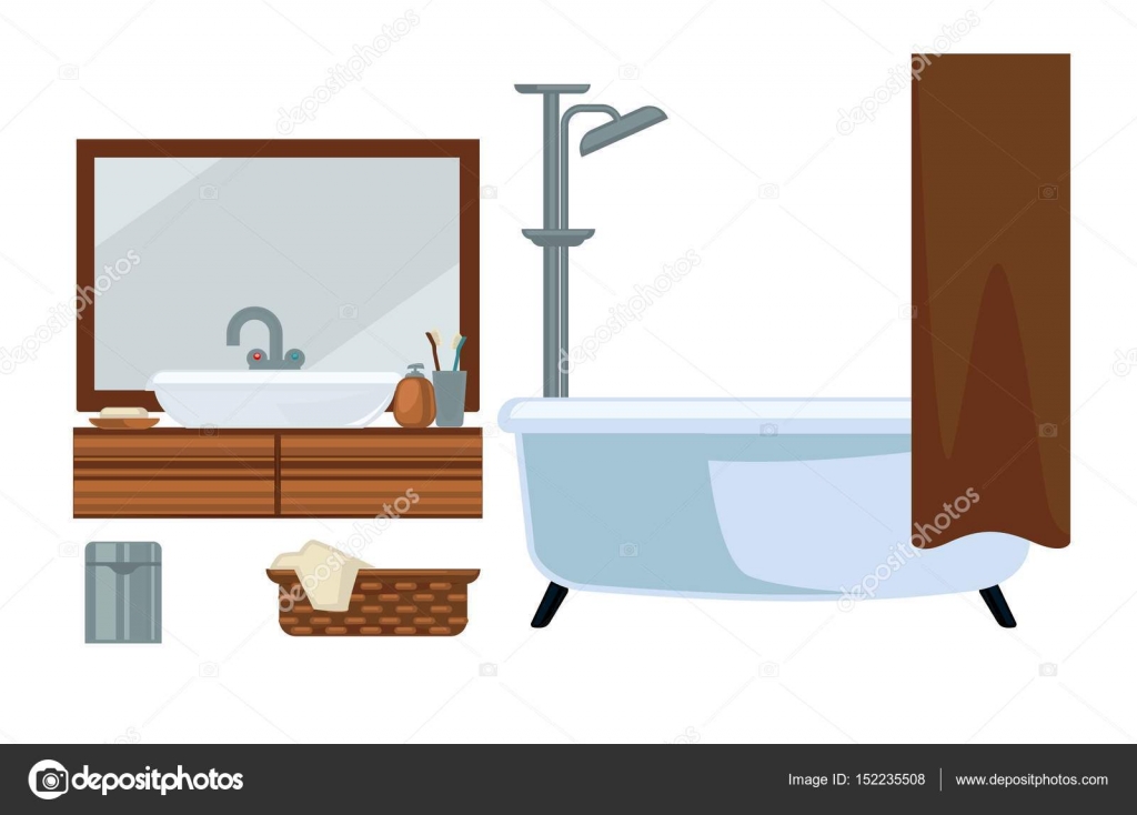 Badkamer fruniture en Baden accessoires vector platte icons set ... Badkamer fruniture en Baden accessoires vector platte icons set ...