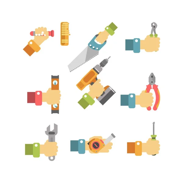 Outils de construction et de fixation — Image vectorielle