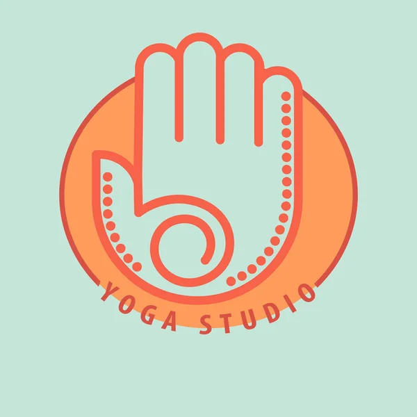 Логотип студии йоги — стоковый вектор