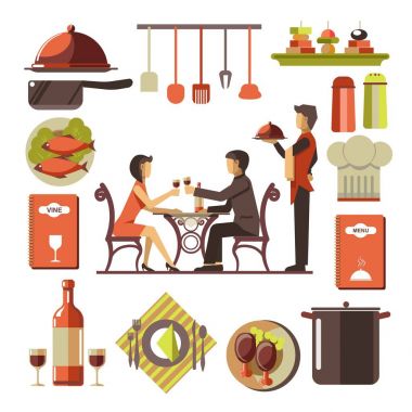 Erkek ve kadın restoranda dating 