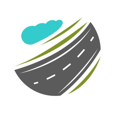 İleriye ve soyut yeşil ile dönüş yolu