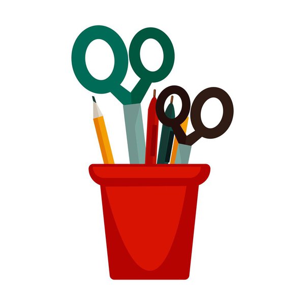 Colorful stationery in special cup 