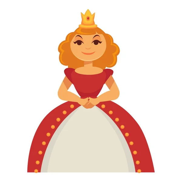 Princess in crown in luxury splendid dress — Stock Vector