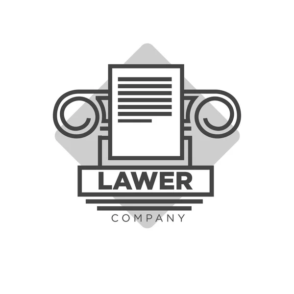 Lawyer company logotype — Stock Vector