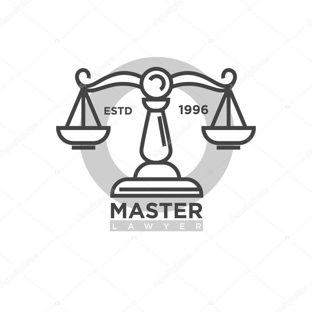 Emblema de organización principal abogado — Vector de ...
