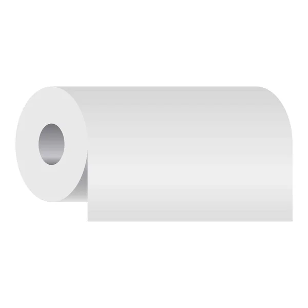 Puste akcesoriów domowych, miękkie absorbujących cylinder ręcznik w płaski — Wektor stockowy