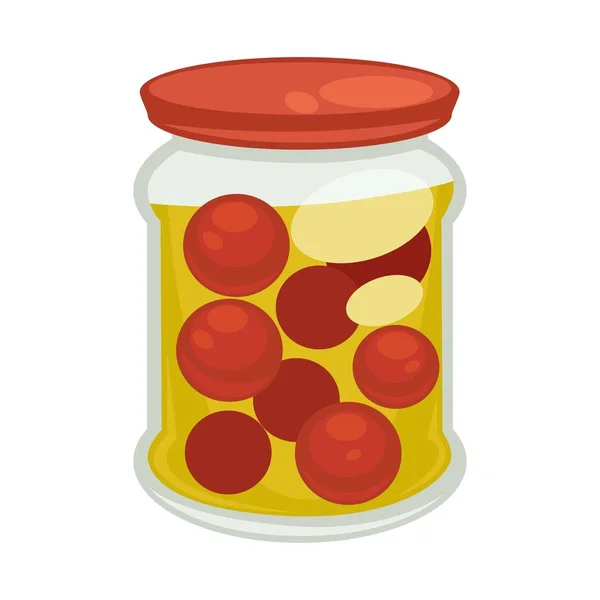 Ingeblikte cherry tomaten — Stockvector