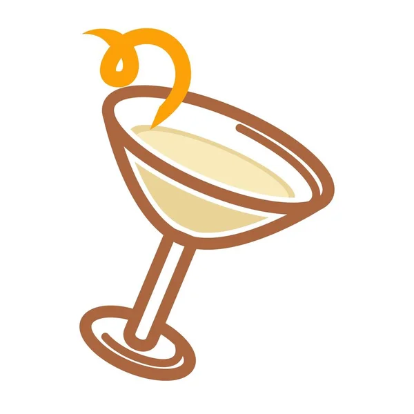 Klassieke cocktail met citron — Stockvector