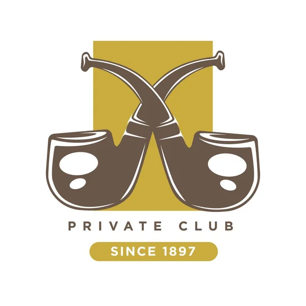 Soukromý klub logo — Stockový vektor