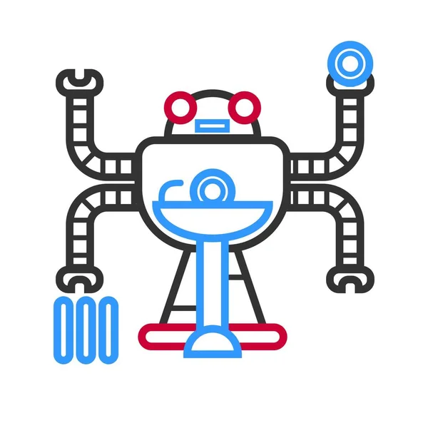 Multitasking futuristische droid — Stockvector