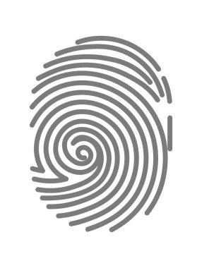 Gri renkli parmak izi