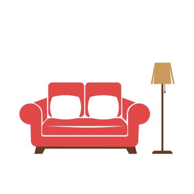 Standart lamba ile kırmızı koltuk