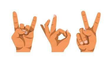 Ellerin jestleri gösterilen