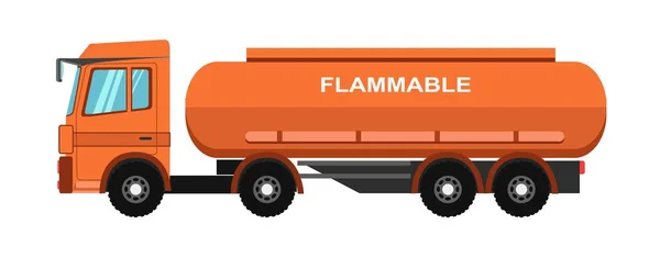 Camion carburant orange — Image vectorielle