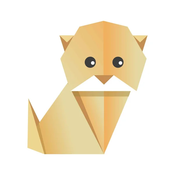 Sevimli origami köpek — Stok Vektör