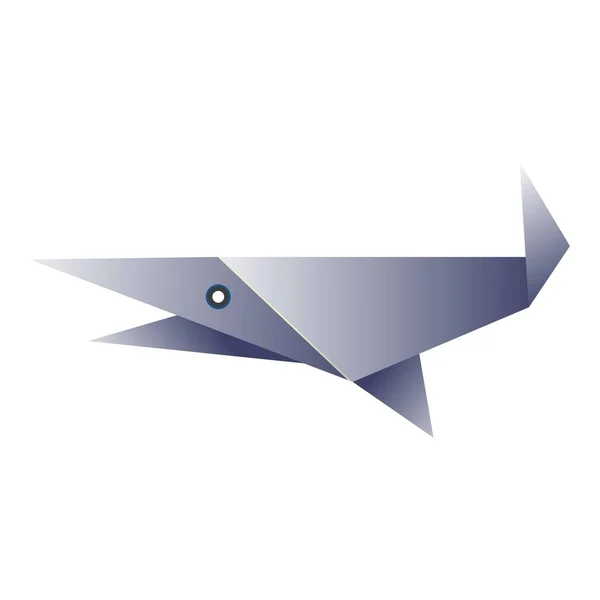 简单的鱼折纸雕像 — 图库矢量图片