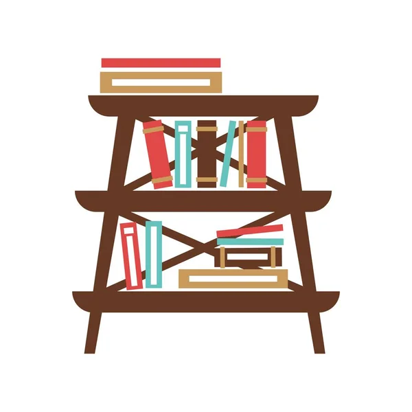 Small stand with books — Stock Vector