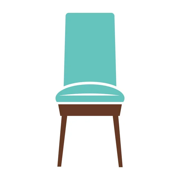 Minimalistyczne niebieskie krzesło — Wektor stockowy
