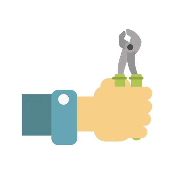 Χέρι που κρατά ένα γαλλικό κλειδί — Διανυσματικό Αρχείο