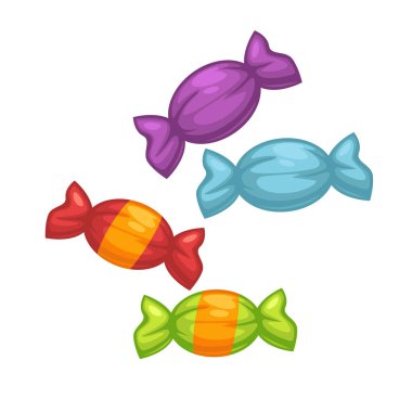 şekerler farklı tatlar ile