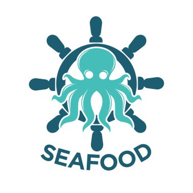 Taze deniz ürünleri teslim promosyon logo