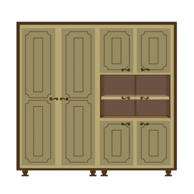 Kapılar ile antika dolap