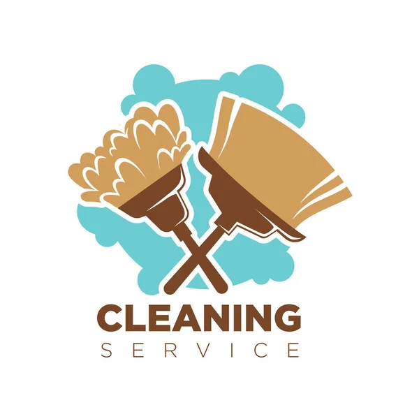 Serviço de limpeza emblemas logotipo — Vetor de Stock