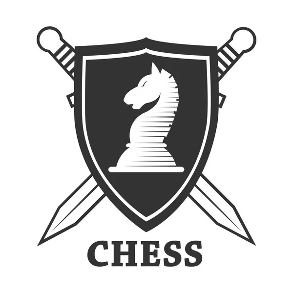 Chess club logo template — Stock Vector