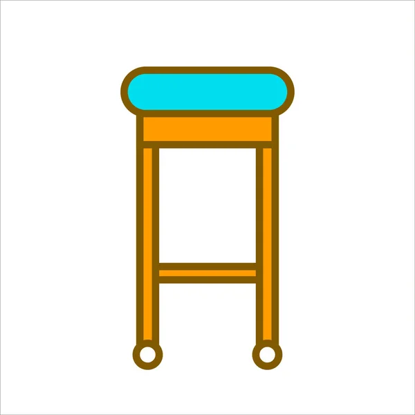 Bar chair with comfortable seat — Stock Vector