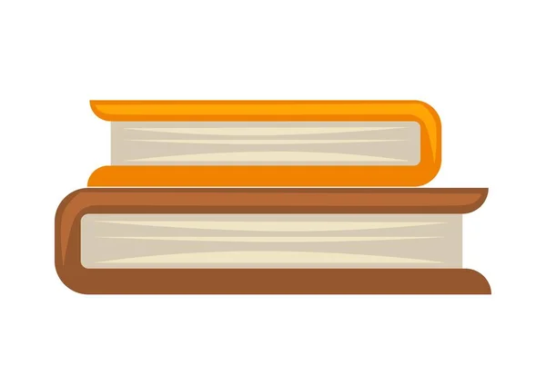Zwei Bücher übereinander gestapelt — Stockvektor