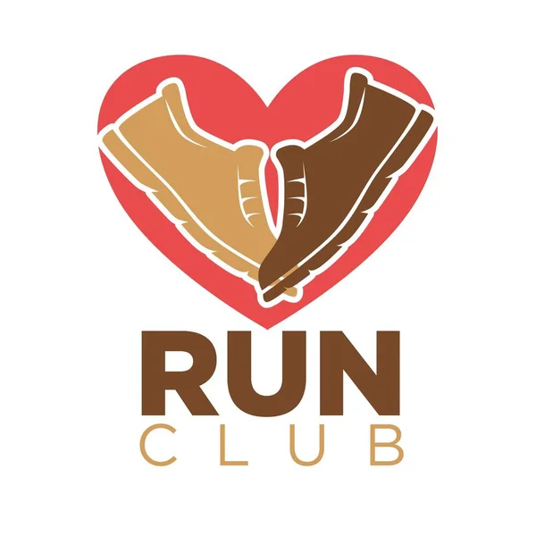 Run club logo πρότυπο — Διανυσματικό Αρχείο