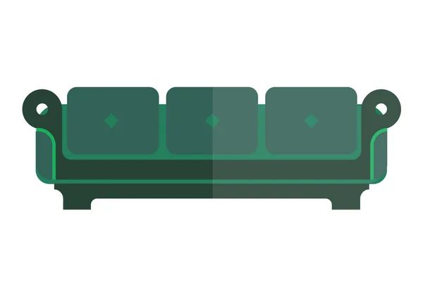 Zielona sofa z jasnych fragmentów — Wektor stockowy