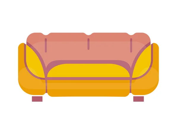 Sárga és rózsaszín kanapé — Stock Vector