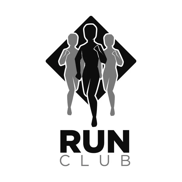 Run club logo πρότυπο — Διανυσματικό Αρχείο