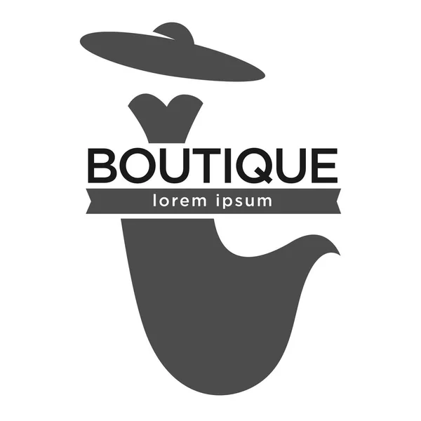 Boutique shop logo label — Stock Vector