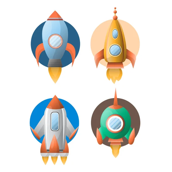 Affiche vectorielle fusées — Image vectorielle